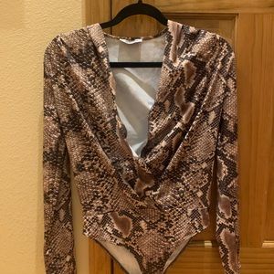 Cute snake skin body suit